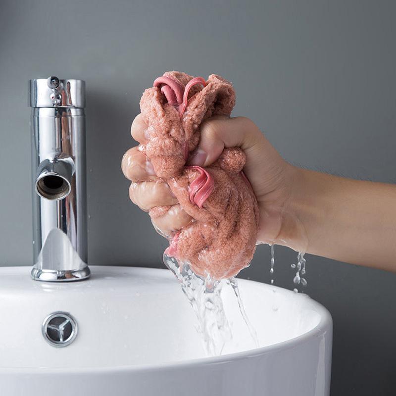 Полотенца для рук с бантом для кухни, ванной комнаты, коралловый бархат, микрофибра, мягкие быстросохнущие впитывающие салфетки для чистки, домашняя сауна, махровое полотенце