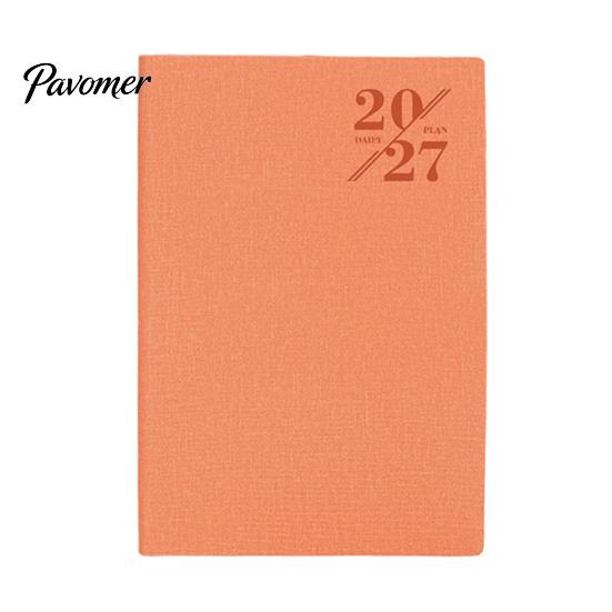 Подарок для коллег 2027 Ежемесячный планировщик-ежедневник с закладками по месяцам, Плотная бумага и Прочный еженедельный органайзер, Обложка из ПУ-кожи, Портативный