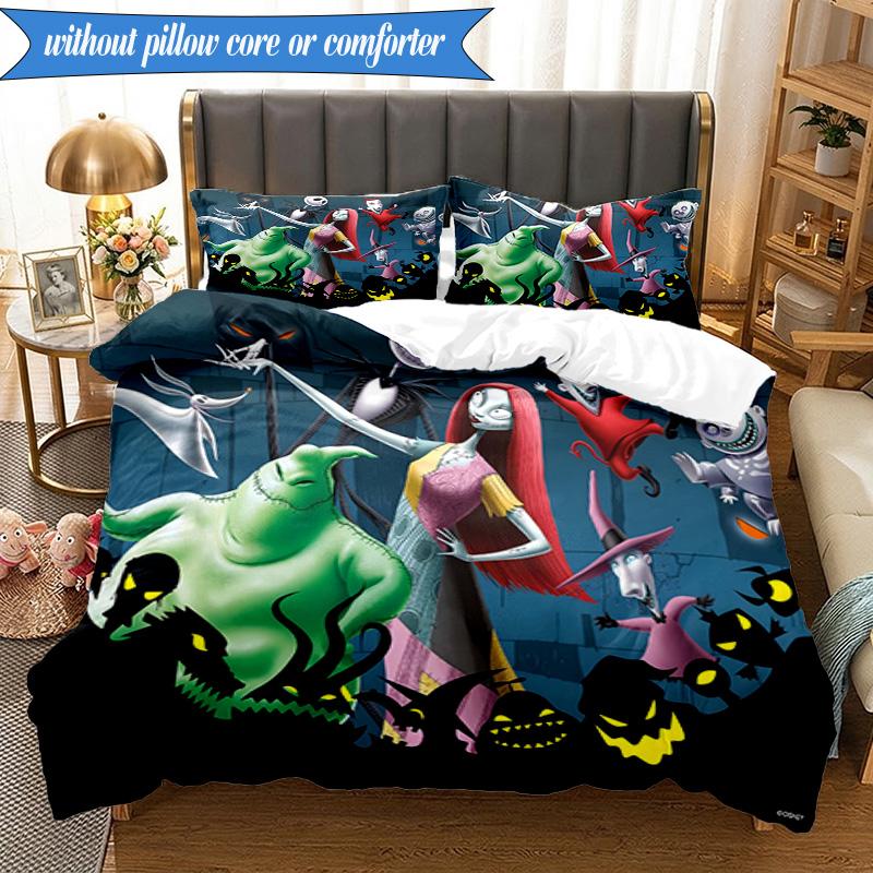 Halloween Jack 3pcs K-pop music group Bedding set,Ideal for Bedroom, Dormitory,Including Duvet Cover And 2pcs Pillowcases,Fan gifts