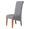 High Back Solid Color Chair Cover XL Size High Elasticity Smooth Fabric Chair Covers for Dining Room Kitchen Stretch Home Decor