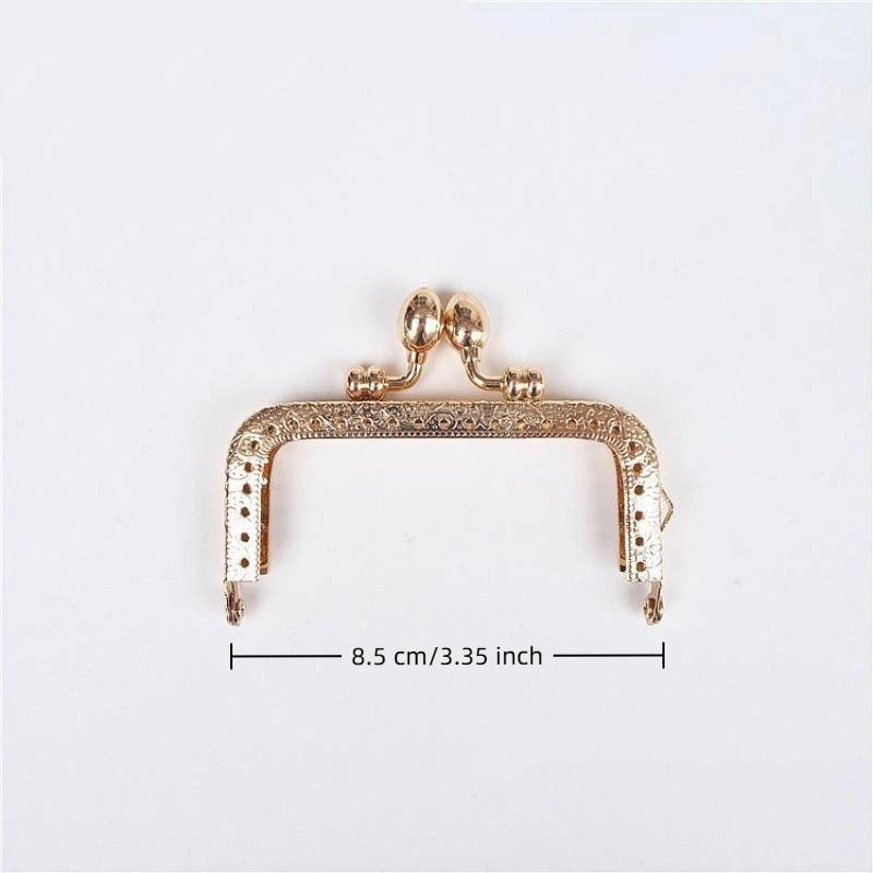 1Pcs 8.5-20Cm Metal Gold Embossed Bag Handle Purse Frame Kiss Clasp For Women'S Handbag Wallet Diy Handmade Bags Accessories
