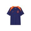 Netherlands Strike Soft Comfortable Moisture Wicking Retro Jersey Knitted Short Sleeve Football Shirt Men Tops Deep-Navy Safety FJ2925-455