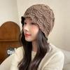 Women's Woven Slouchy Hat Autumn and Winter Warm Korean Niche High-End Beanie Versatile