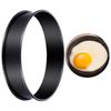 12 Pieces Nonstick Stainless Steel Crumpet Molds Crumpet Rings English Muffin Rings Double Rolled Tart Rings for Baking