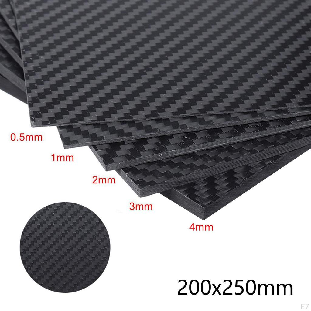 200x250mm 3 Sheet Shock Resistance Matte Surface Carbon Fiber Board Weave Panel for DIY