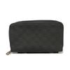 Used Damier Infini Zippy XL (12564) with Logo Embossed Black Zip Around Clutch Bag (N61254 7940) In Onyx Men's from