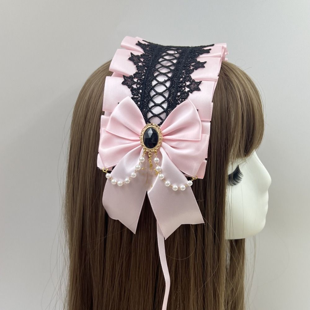 Multicolor Bowknot Ribbon Headwear Hair Accessories Sweet Hairband Lolita Lace Headband  Female