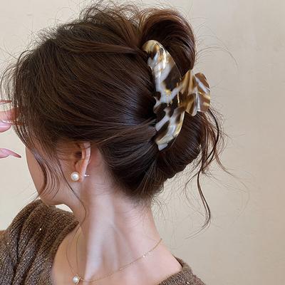 Женские изысканные элегантные ацетатные большие заколки для волос в виде акулы, аксессуары для волос для девочек, французские заколки