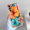 Чехол для телефона Samsung Galaxy S26 S25 S24 S23 S22 Ultra S20 S21 FE 5G Plus Мягкий прозрачный чехол Летний разноцветный цветок