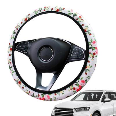 Цветочные автомобильные чехлы на руль Подушки на руль Защитная накладка Comfort Grip Универсальные цветочные автомобильные подушки