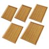 1PCS Rectangular Serving Tray Tableware Food Tray For Kitchen Party Tea Bar Bamboo Wood Pallets Flat Plate Kitchen Utensils