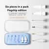 Replaceable Pencil Tips For Apple Pencil 1 2 3 Soft Silicone Protective Cap Touch Screen Stylus Pen Nibs With Storage Case 4/6PC