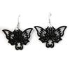 [M4144] - Black 'Butterflies' Designer Earrings
