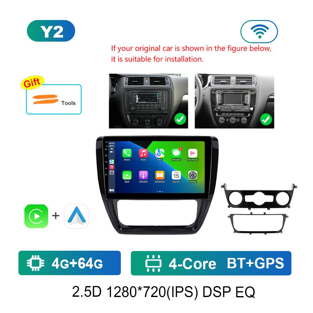Система Android для VW Volkswagen Jetta 6 2011 - 2018 Navi GPS WiFi Автомобильный видео-мультимедийный проигрыватель DSP Stereo 4G HD Screen Bluetooth
