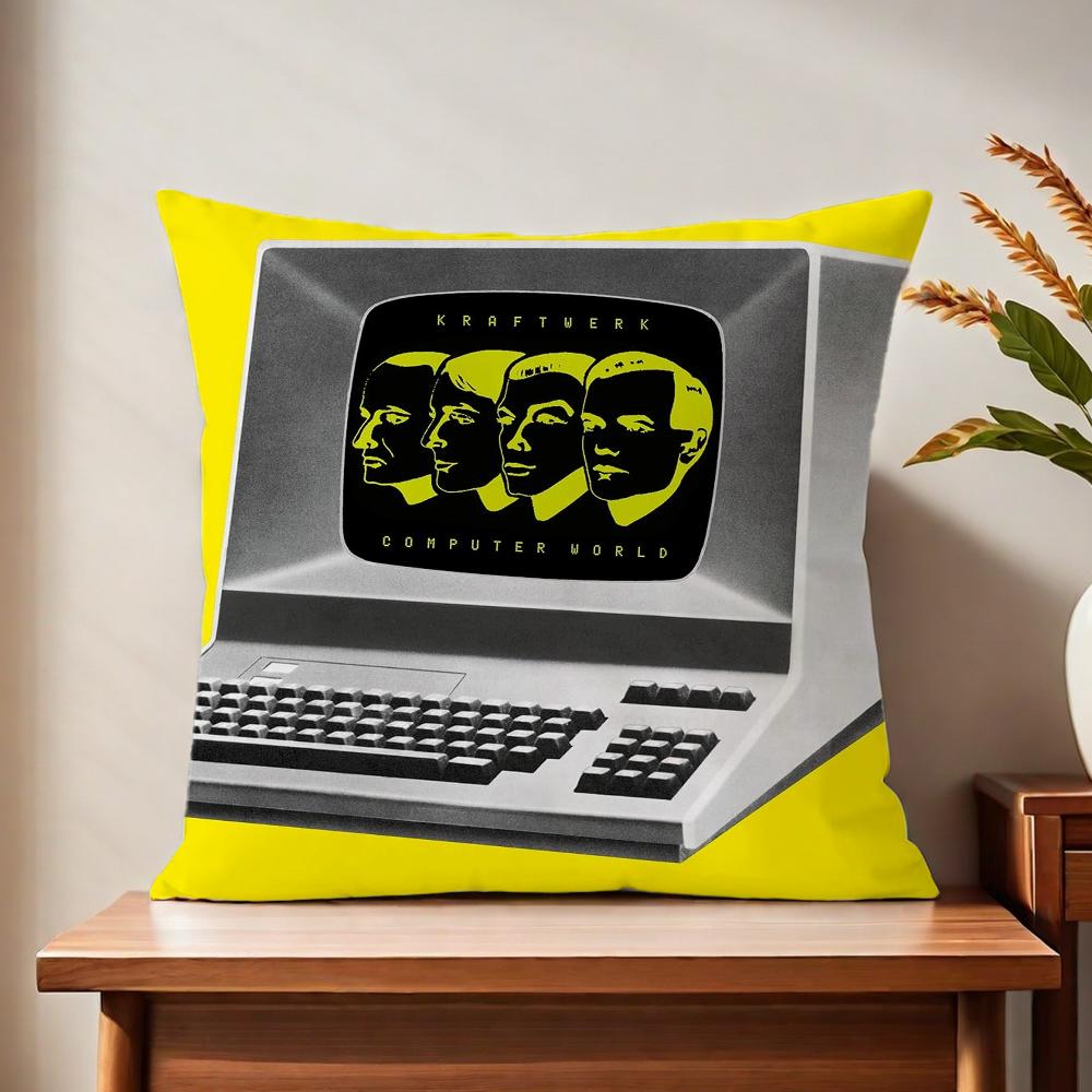 K-Kraftwerk Музыкальная Наволочка Для Подушки Печать Диван Декор Дом Машина Комната Кофейня Офис Нордическая Простота