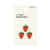Кнопка-мотив "Сейчас Сейчас" с ножками, 3 штуки, диаметр 18 мм, Клубника NWN4102