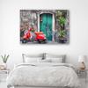 Canvas print, Red scooter Tuscany