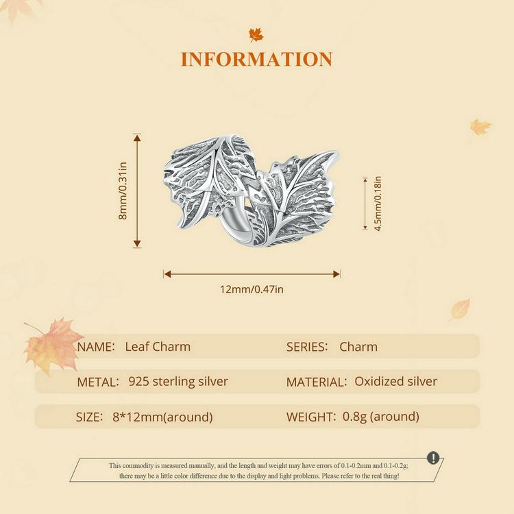 WOSTU Стерлингового серебра 925 пробы дикая хризантема позиционирующая пряжка Очаровательные бусины в виде листьев для браслета DIY ювелирные изделия