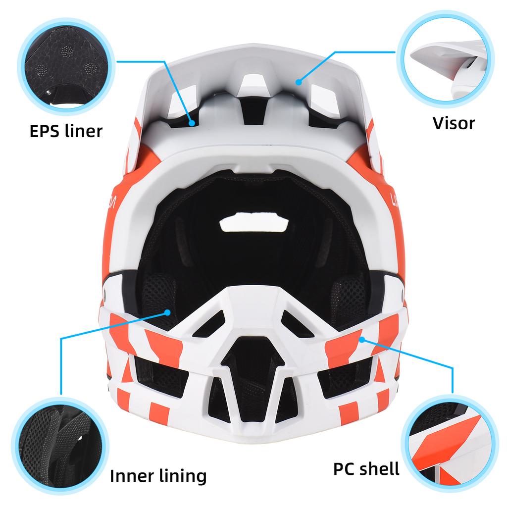 Full Face Mountain Bike Helmet Ventilation Lightweight MTB Helmet