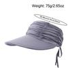 Wide Brim Sun Visor Hat UV Protection High Ponytails Visor Cap Trendy Empty Top  for Women