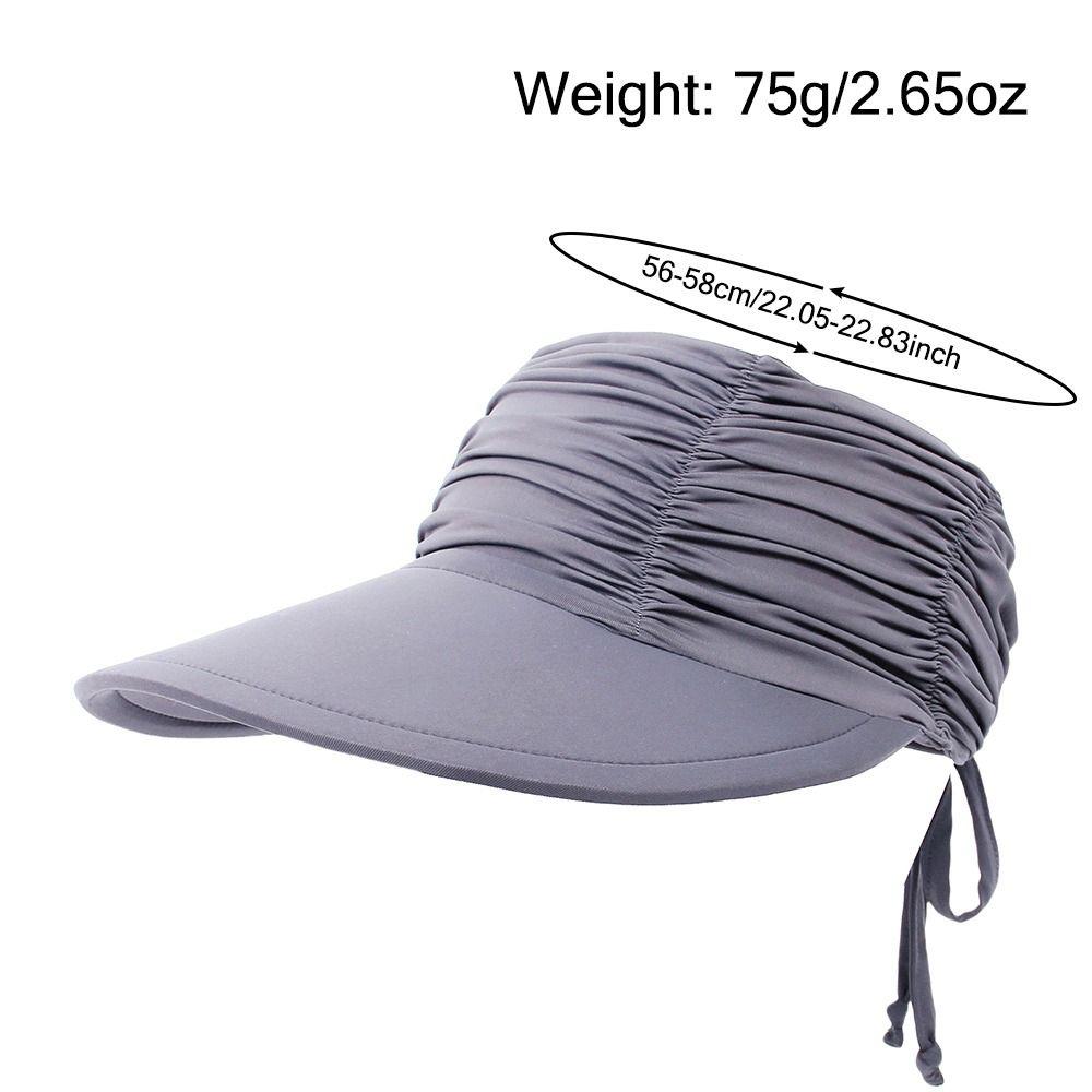 Wide Brim Sun Visor Hat UV Protection High Ponytails Visor Cap Trendy Empty Top for Women