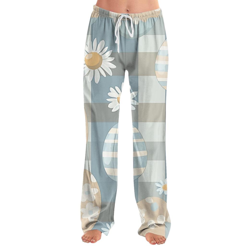 Женские модные свободные повседневные брюки с пасхальным принтом