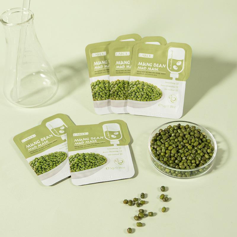 5 шт./10 шт. Маска из пасты бобов мунг, очищающая маска для лица, грязь для удаления черных точек и закрытия рта