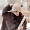 Cashmere Knitted Woolen Hat with Large Head Circumference Loose Ear Protection Warm and Face Friendly Small and Versatile Fashionable Hat