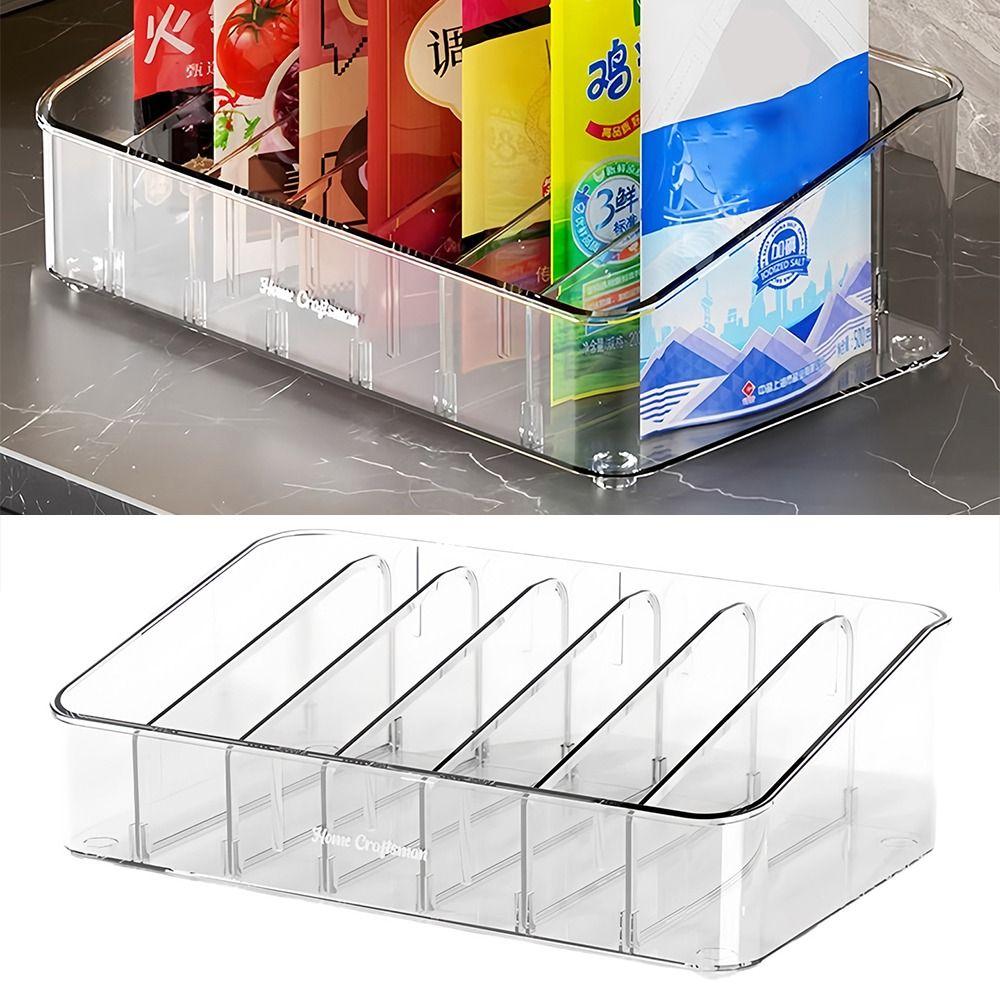 7-Slot Acrylic Storage Tray Transparent Makeup Holder New Compartment Holder Home