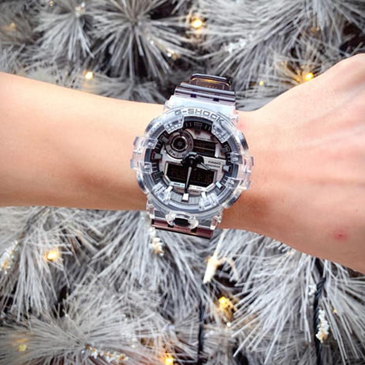 Casio Унисекс Серия парных часов Черные часы GA-700SK-1ADR+GMA-S110SR-7A