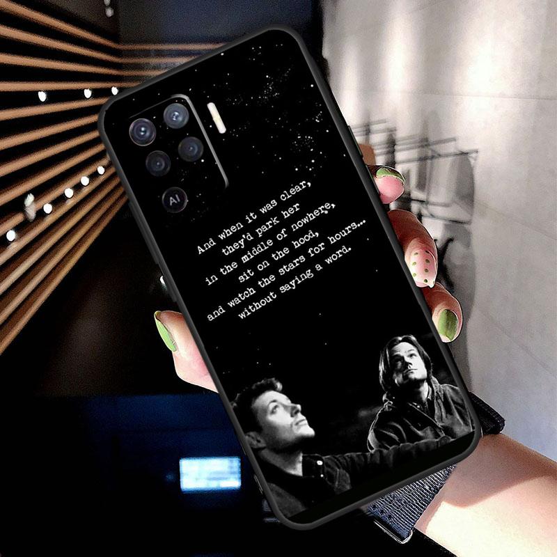 Supernatural Dean And Sam Case For Oppo A74 A54 A94 A80 A60 A40 A18 A38 A58 A78 A98 A96 A76 A16 A15 A17 A57 A77 A5 Pro