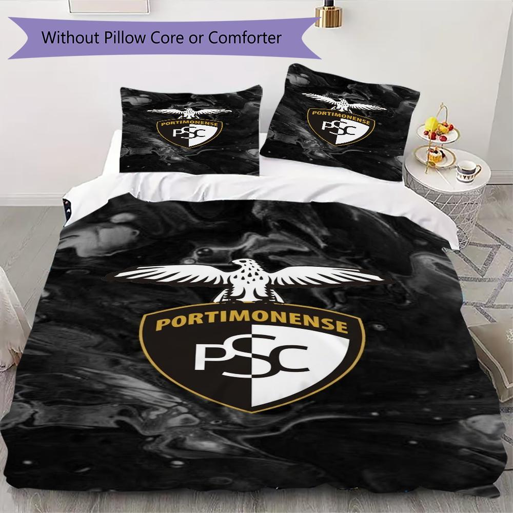 Portimonense SC Pattern Bedding uilt Set uilt Cover Pillowcase Home Decoration Birthday Gift (1 * duvet cover + 2 * pillowcase without core)