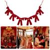 Soft Christmas Velvet Party Bow Creative Velvet Bow Garland Banner  Wedding Decor
