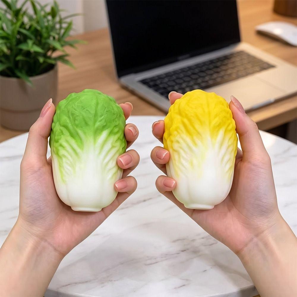 Caramel Vegetable Fidget Toy Crispy Sound Simulation Squishy Toy Cabbage Squeeze Toys for Kids