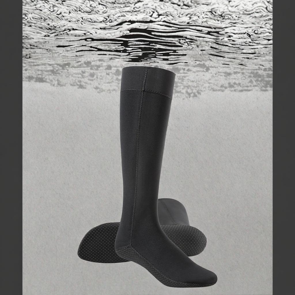 Mens Women Long Wetsuit Socks Neoprene Diving Stockings Warm Snorkeling Water Sports Foot Leg Protective Scuba Socks