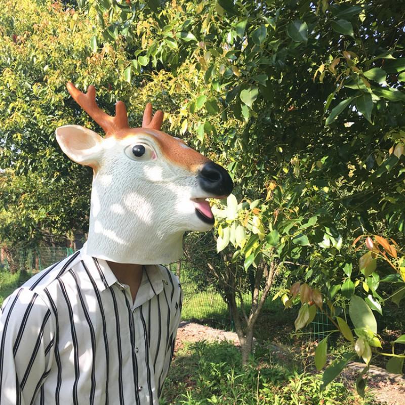 Halloween Animal Mask Giraffe Deer Head Party Performance