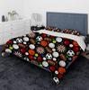 3 Pcs Duvet Cover Set, Ball Bedding Sets, Very Cool Basketball and Football Pattern Duvet Cover,Comforter Cover with Zipper Ties