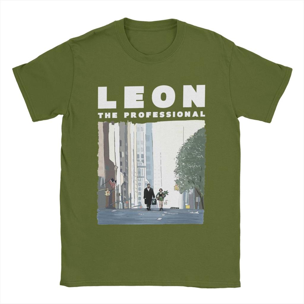Футболки Leon The Professional для мужчин, забавные футболки из 100% хлопка с круглым вырезом и коротким рукавом, одежда больших размеров