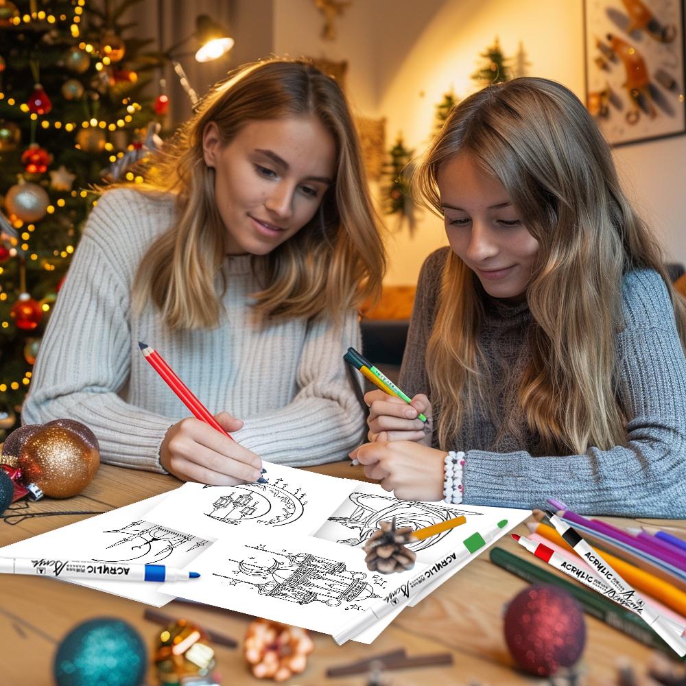 32 шт., Раскраски-дудлы на Ид, Раскраски для самостоятельного раскрашивания, Раскраски на Ид, Луна, Звезды, Фонарики, Семейные и праздничные мероприятия