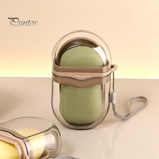 Дорожная мыльница с прозрачным дизайном, компактная переносная герметичная мыльница с крышкой, мыльница с поддоном для слива