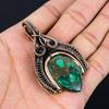 Уникальный медный малахитовый драгоценный камень, ювелирные изделия ручной работы, подвеска из чистой медной проволоки