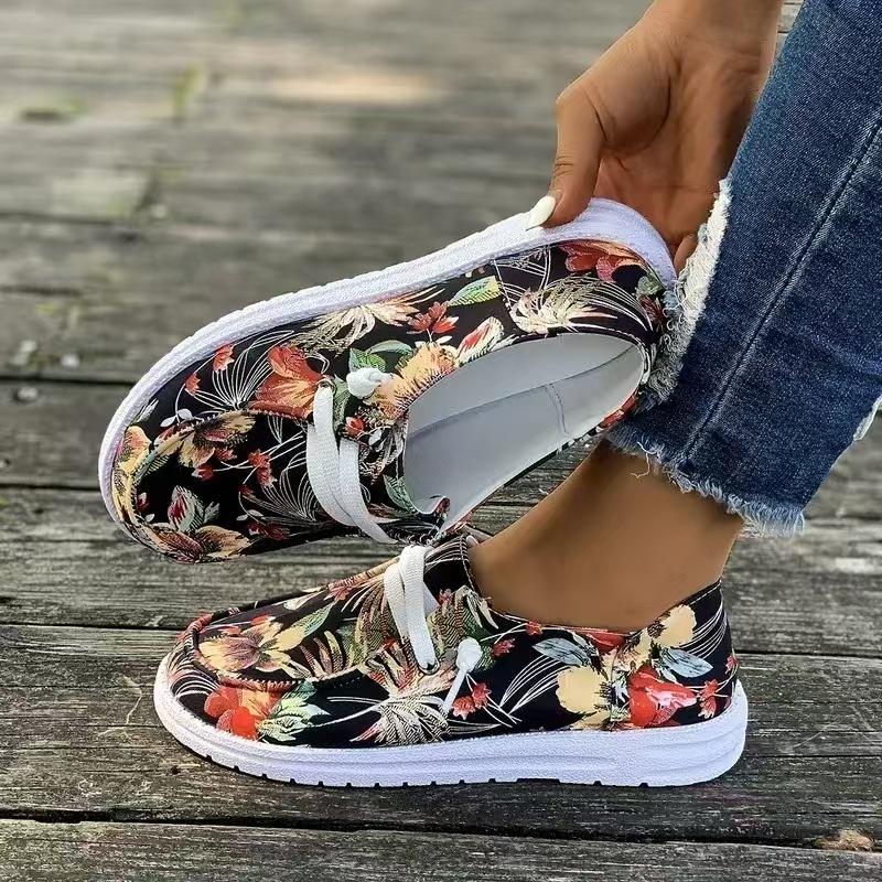 Slip-on Shoes 2025 New Platform Plate Shoes Lace-up Low-top Plus-size Fashion Athleisure Single Shoes for Women