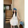 White Sleeveless Vest Dress Small Loose Bud Short Skirt Women's Summer Gentle Wind Temperament Skirt