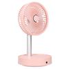 Мини-вентилятор Shake Head, портативный складной телескопический электрический вентилятор для домашнего офиса, на открытом воздухе, розовый