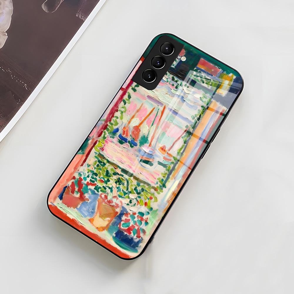 Чехол для телефона H-Henri M-Matisse Art Painting для Samsung A56 A36 A26 A16 A15 A25 A35 A55 A14 A34 A24 A54 Стеклянный чехол