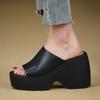 Fashion 2025 New Open Toe Women's Slippers Fashion Super High Casual Slippers Women Summer Best Seller Solid Plus Size Platform Slippers