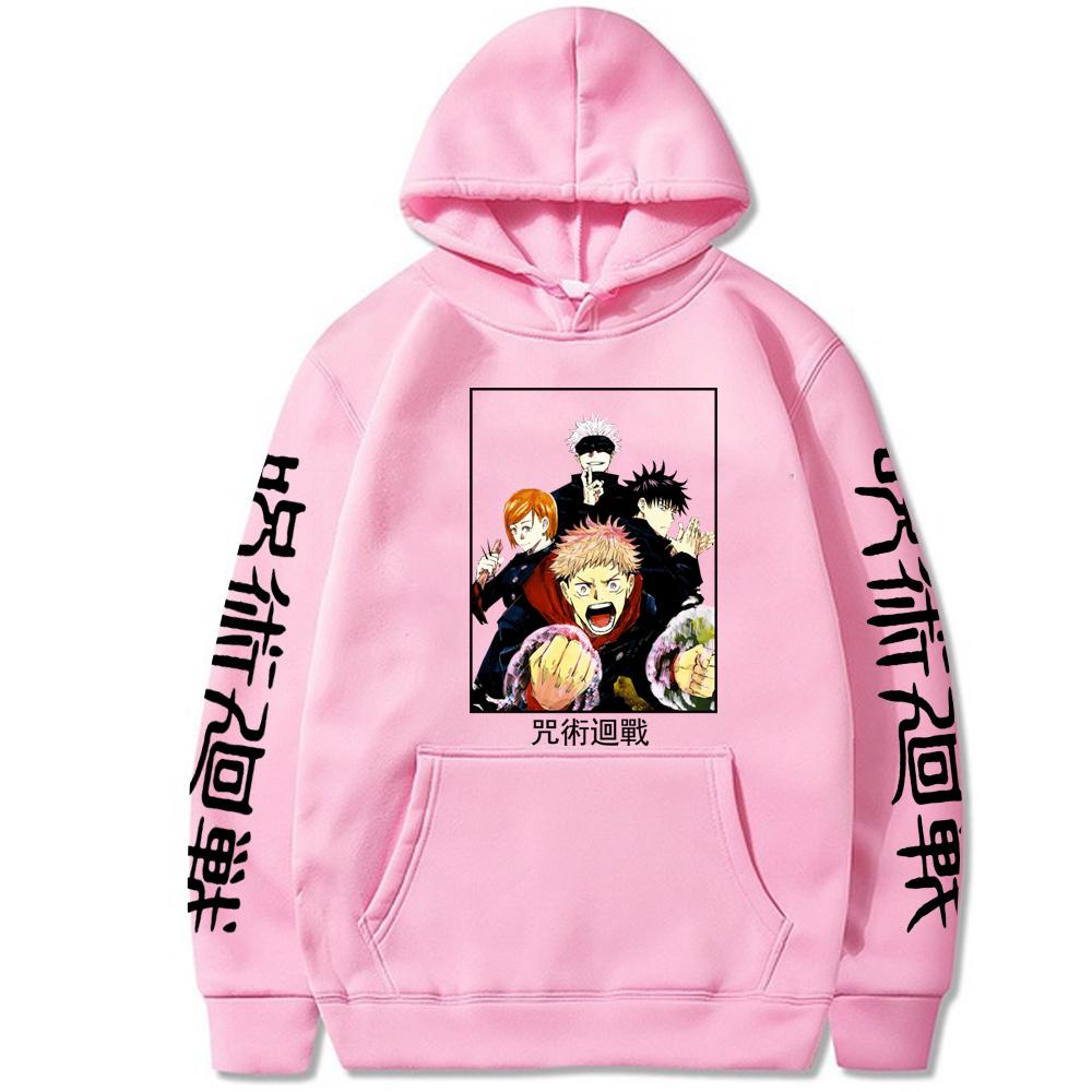 Jujutsu Kaisen Японское Аниме Годжо Сатору Графические Худи Оверсайз Худи с Капюшоном Длинный Рукав Хлопковое Худи Мужская Женская Одежда