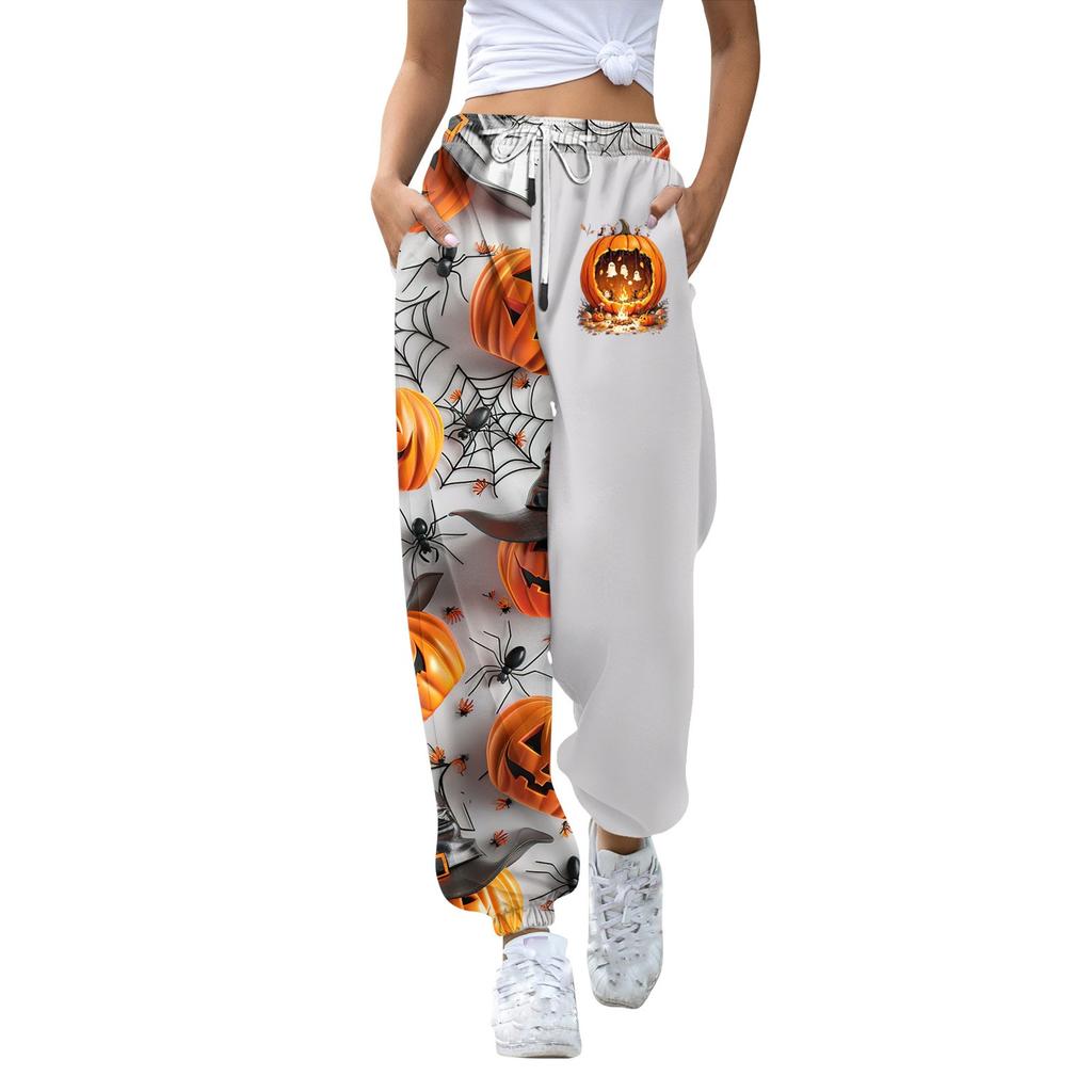 Women's Casual Fashion Sweatpants Halloween Printed Casual Pants