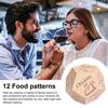 12 Sides Food Decision Dice Wooden Couple Date Night Ideas Dice Portable Dinner Takeaway Decider Dice Adults Girlfriend Boyfriend Date Night Props