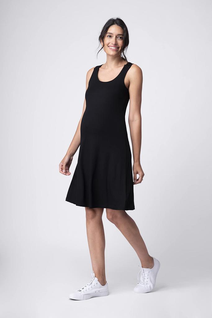 Повседневное платье из джерси для беременных, комплект из черного полосатого платья [Seraphin] для женщин и S(UK8)